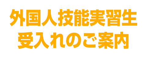 外国人技能実習生受入れのご案内